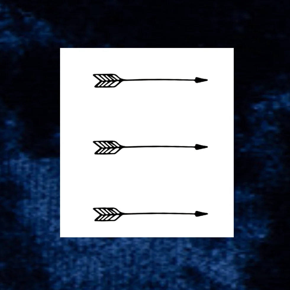Temporary Tattoo Minimal Arrow Water Transfer & Multi-Day Wear