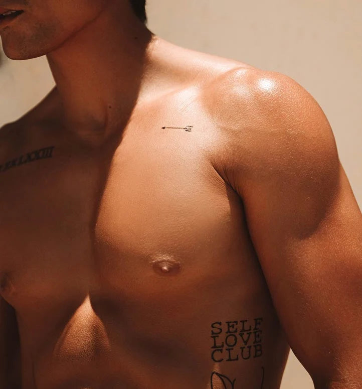 Temporary Tattoo Minimal Arrow Water Transfer & Multi-Day Wear