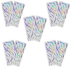Temporary Tattoo Sheets Holographic Lightning Water-Transfer 10-Pack Reusable