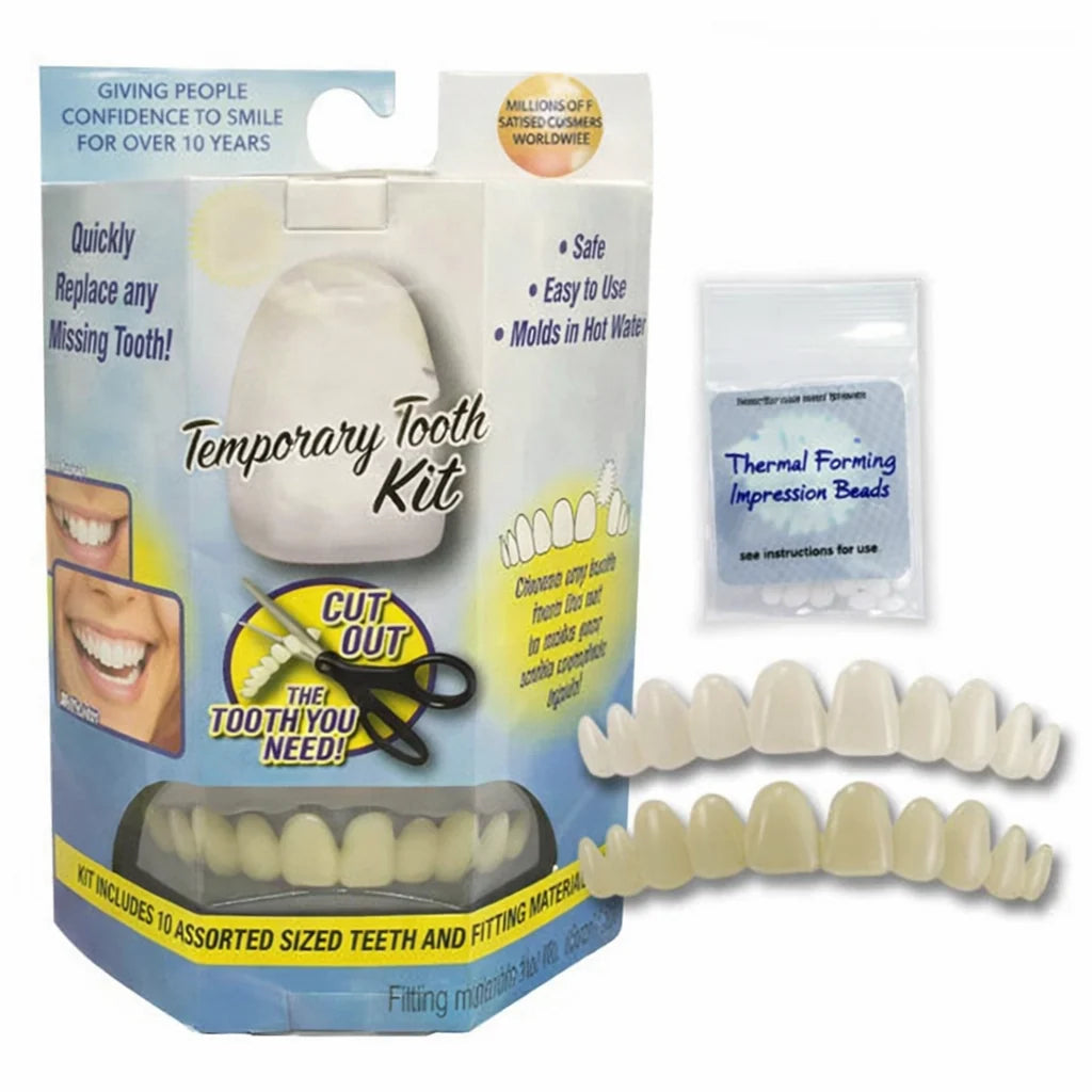 Temporary Teeth Cover Slip-On Natural-Looking Lightweight