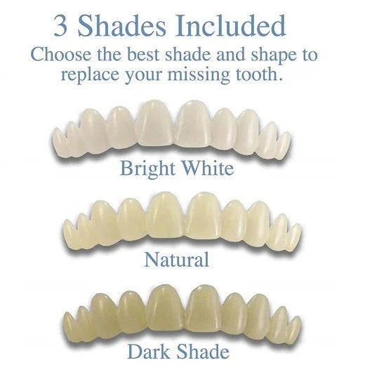 Temporary Teeth Cover Slip-On Natural-Looking Lightweight