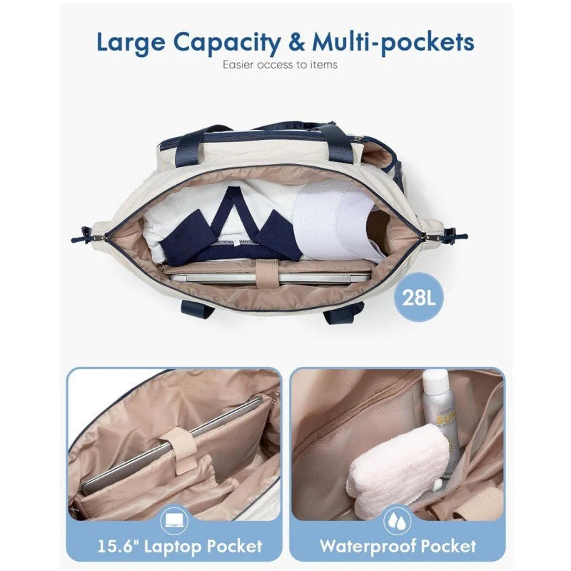 Tennis Bag Integrated Racket Holder Water-Resistant & Padded Straps