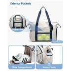 Tennis Bag Integrated Racket Holder Water-Resistant & Padded Straps