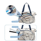 Tennis Bag Integrated Racket Holder Water-Resistant & Padded Straps