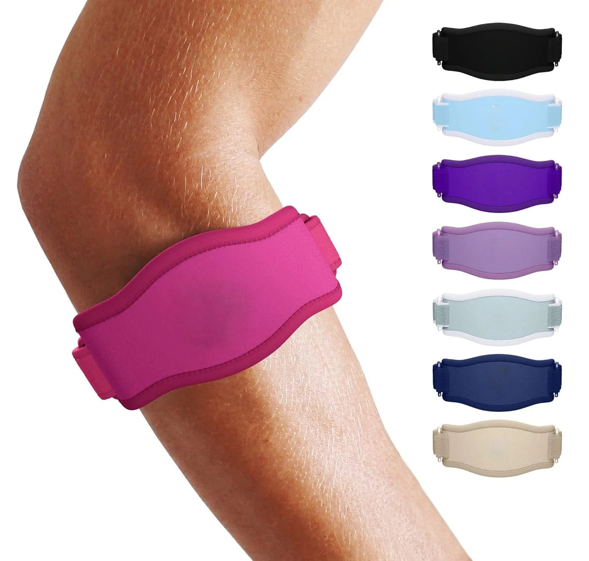 Tennis Elbow Brace Adjustable 3-Strap Breathable Moisture-Wicking