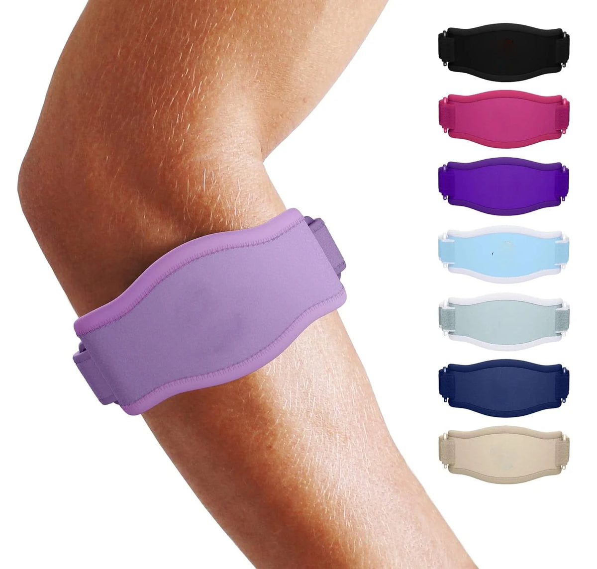 Tennis Elbow Brace Adjustable 3-Strap Breathable Moisture-Wicking