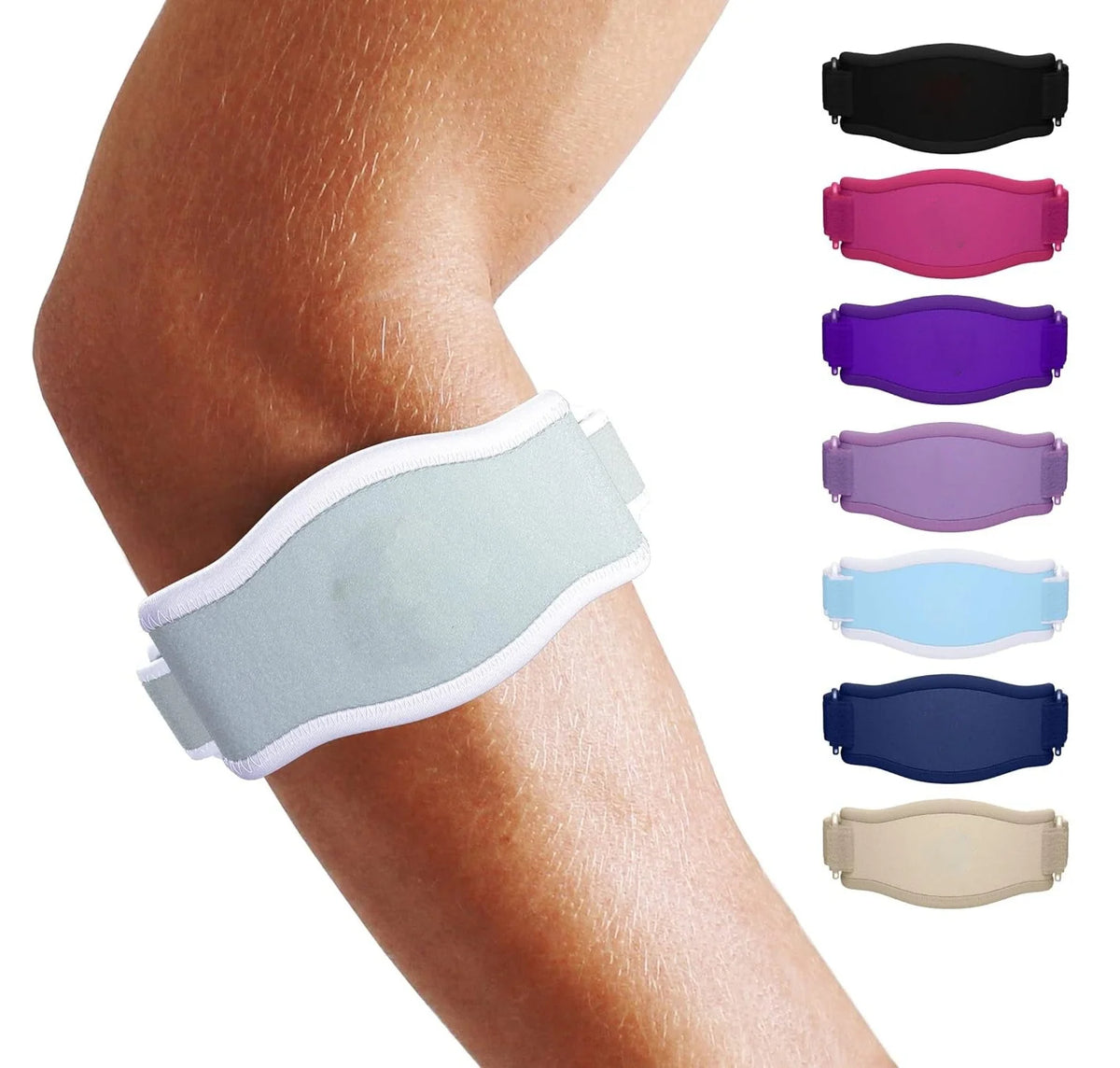 Tennis Elbow Brace Adjustable 3-Strap Breathable Moisture-Wicking