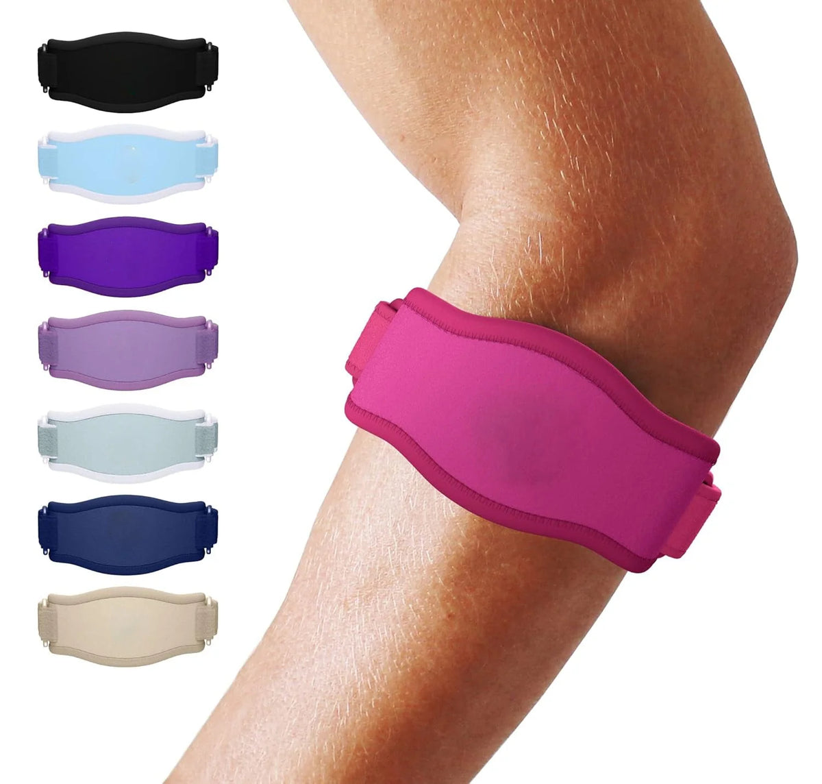 Tennis Elbow Brace Adjustable 3-Strap Breathable Moisture-Wicking