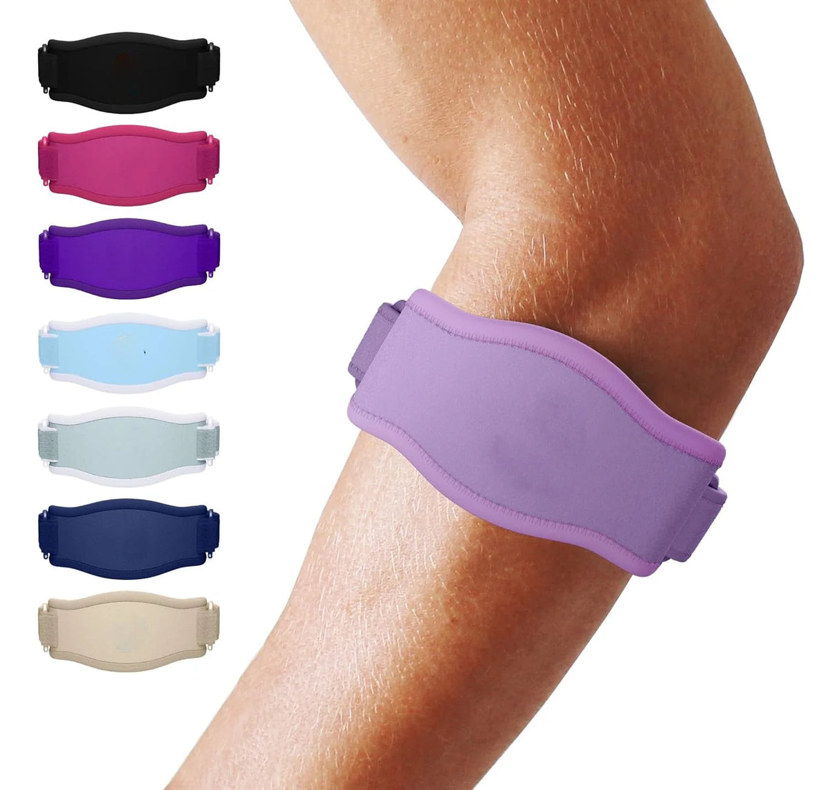 Tennis Elbow Brace Adjustable 3-Strap Breathable Moisture-Wicking