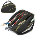 Tennis Racket Bag Weather-Resistant Multiple Compartments & Detachable Strap