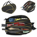 Tennis Racket Bag Weather-Resistant Multiple Compartments & Detachable Strap