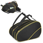 Tennis Racket Bag Weather-Resistant Multiple Compartments & Detachable Strap