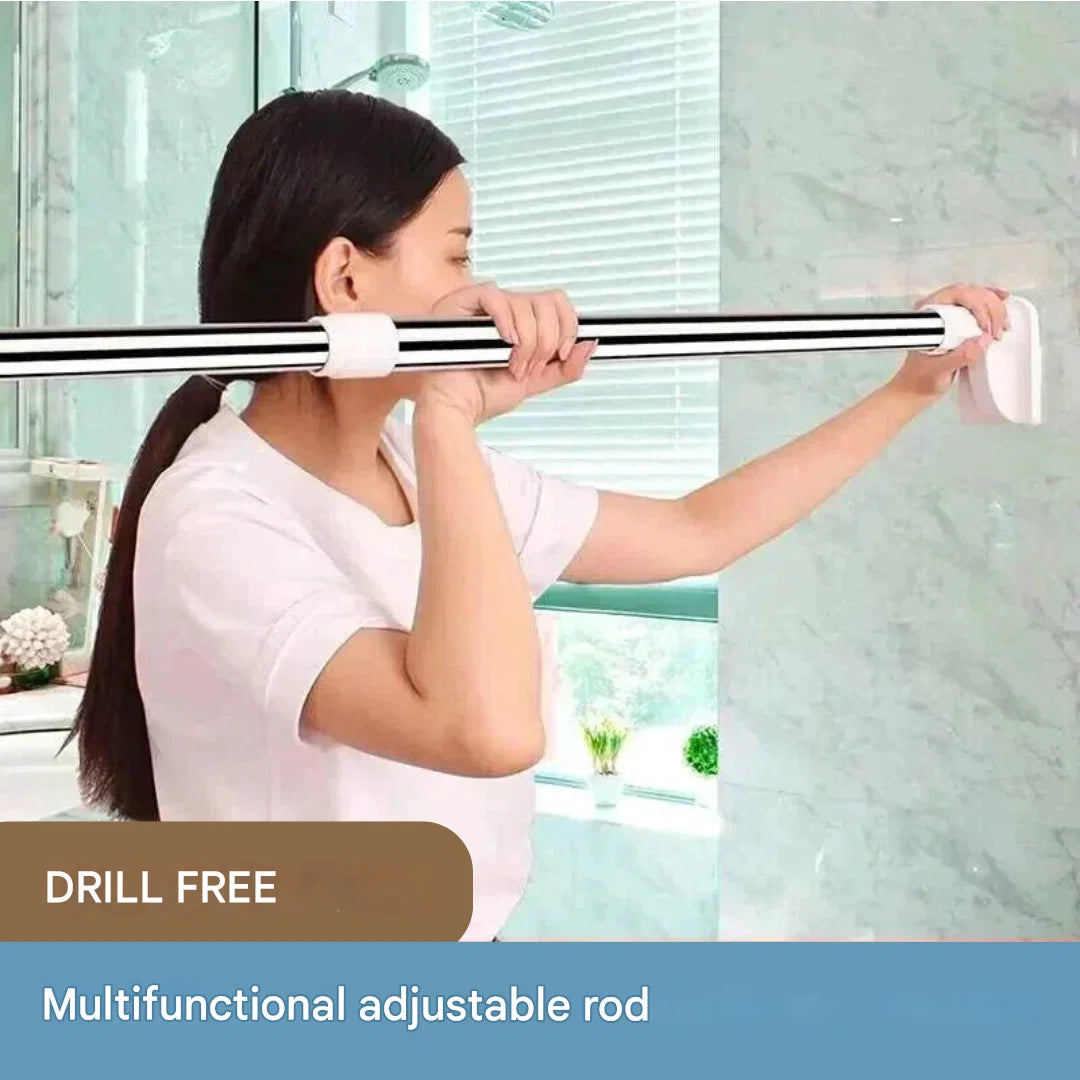 Tension Rod Adjustable Stainless Steel No-Drill