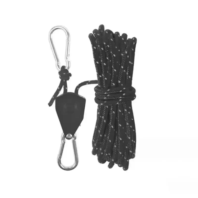 Tent Guy Line Integrated Pulley Reflective Threads