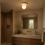 Terrazzo Canopy Spherical Glass Ceiling Light