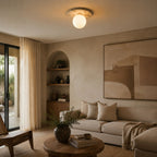 Terrazzo Canopy Spherical Glass Ceiling Light