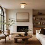Terrazzo Canopy Spherical Glass Ceiling Light