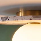 Terrazzo Canopy Spherical Glass Ceiling Light