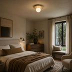 Terrazzo Canopy Spherical Glass Ceiling Light