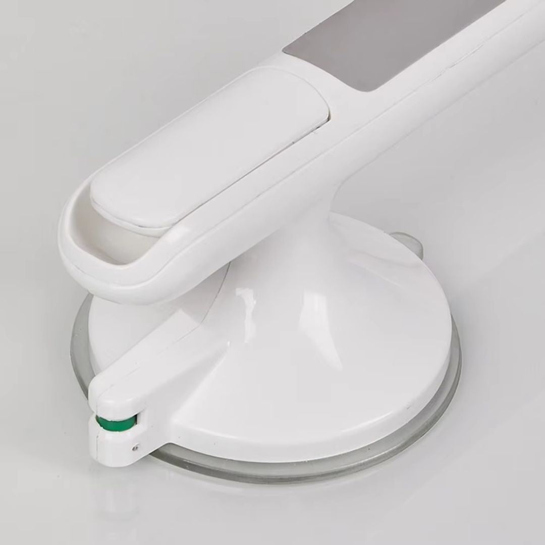 Textured Concave Grip & Suction-Cup Lock Shower Grab Bar (Drill-Free)