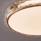 Textured Copper & Glass Diffuser Flush Mount Ceiling Light (Trichromatic)