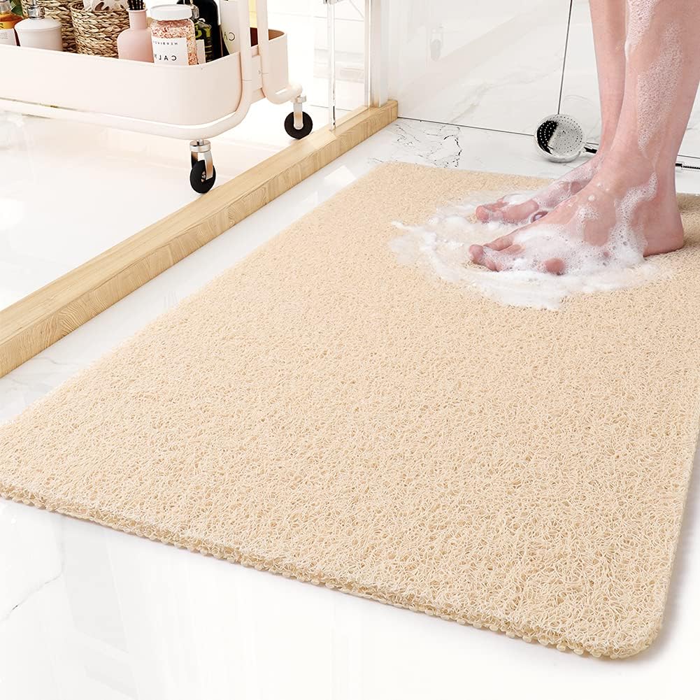 Textured Non-Slip Shower Mat (Integrated Drainage)