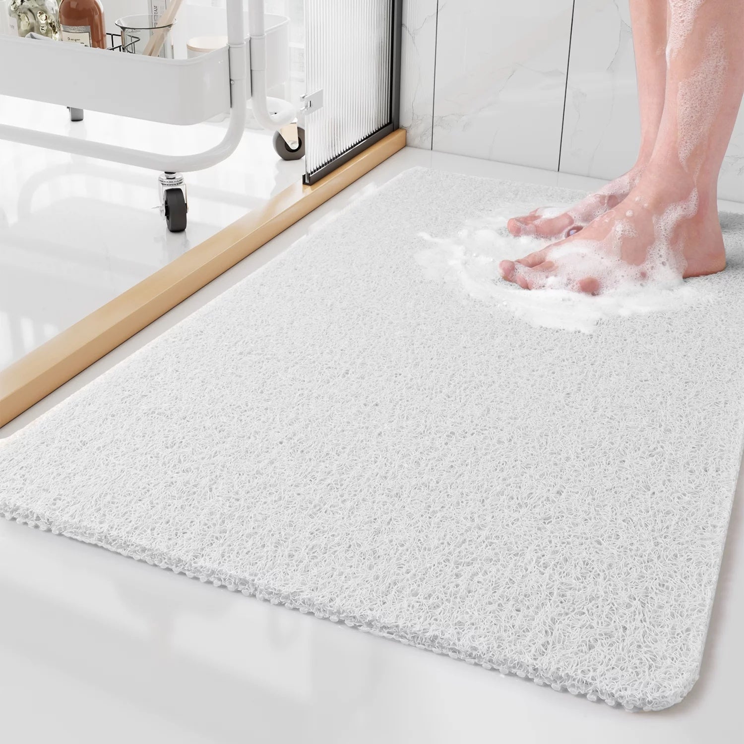 Textured Non-Slip Shower Mat (Integrated Drainage)