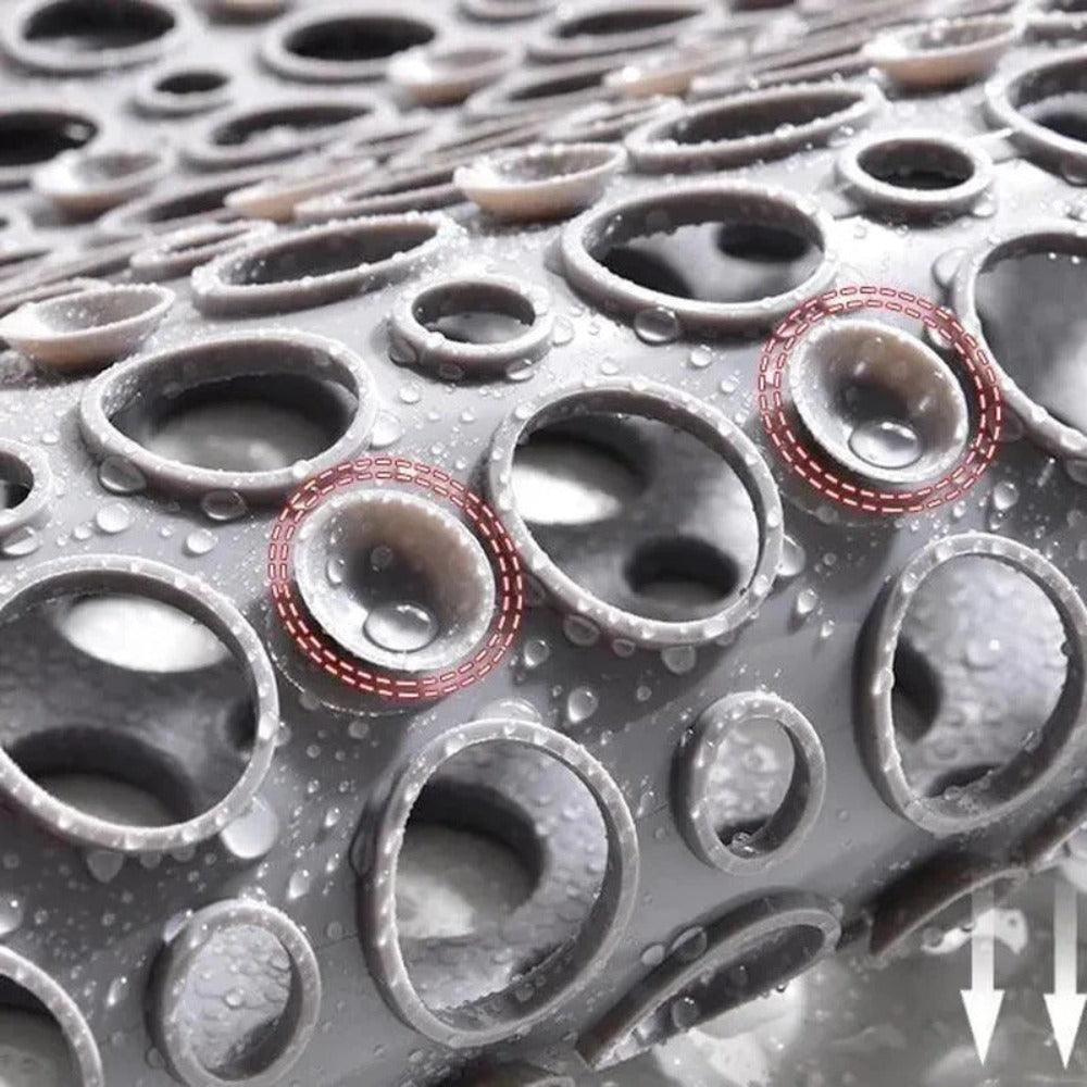 Textured Non-Slip Shower Mat (Suction Cups & Drainage Holes)