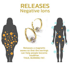 Therapy Earrings Germanium Beads Negative Ion Gold Or Silver