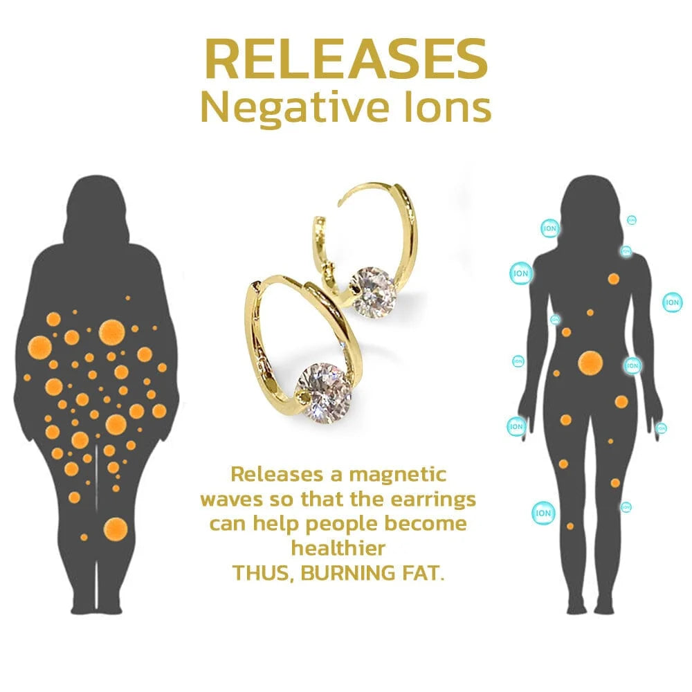 Therapy Earrings Germanium Beads Negative Ion Gold Or Silver