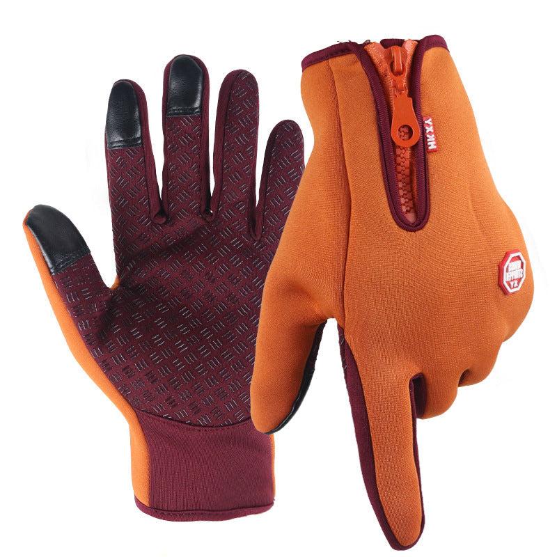 Thermal Gloves Neoprene Fleece-Lined Full-Finger Touchscreen Grip Palm