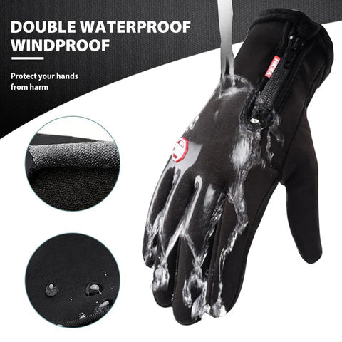 Thermal Gloves Neoprene Fleece-Lined Full-Finger Touchscreen Grip Palm