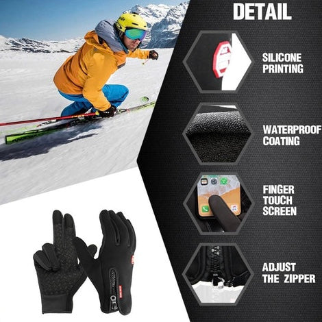 Thermal Gloves Neoprene Fleece-Lined Touchscreen & Anti-Slip