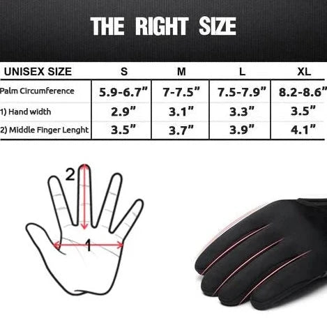Thermal Gloves Neoprene Fleece-Lined Touchscreen & Anti-Slip