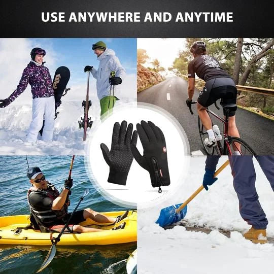 Thermal Gloves Touchscreen Fleece-Lined Non-Slip Palm