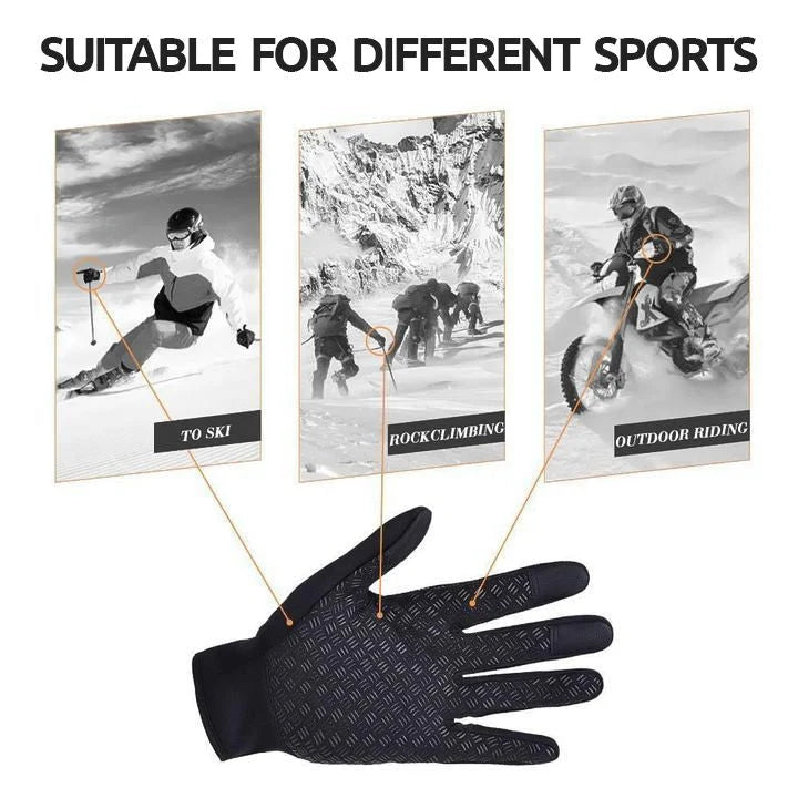 Thermal Gloves Touchscreen Fleece-Lined Non-Slip Palm