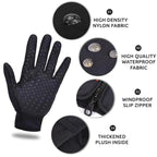 Thermal Gloves Touchscreen Fleece-Lined Non-Slip Palm