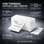 Thermal Label Printer Direct Thermal Ink-Free USB 4x6