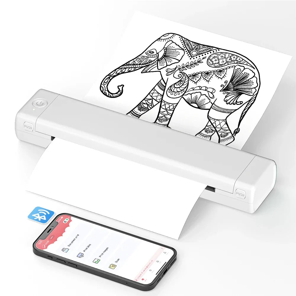 Thermal Printer Inkless Bluetooth Portable