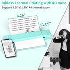 Thermal Printer Inkless Bluetooth Portable
