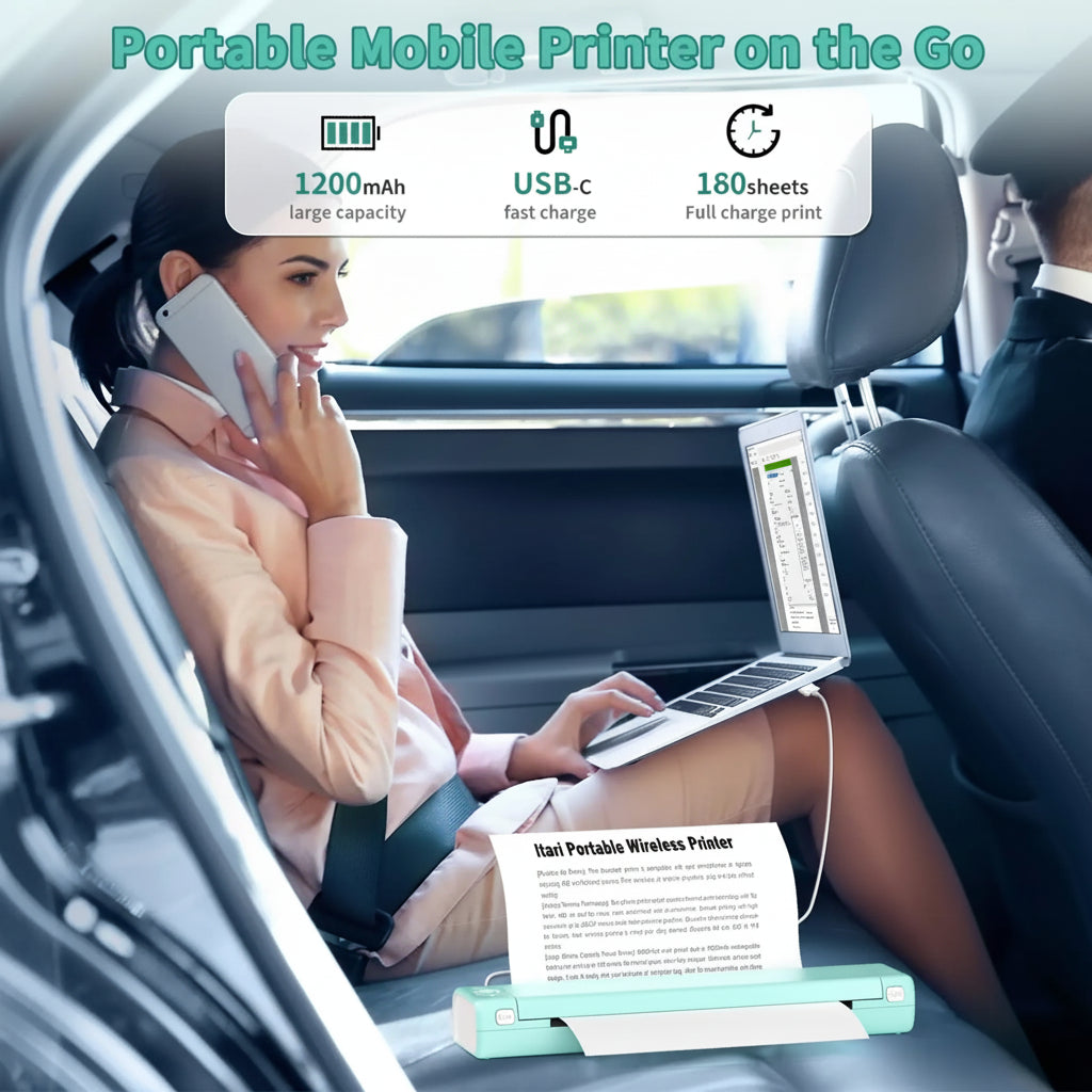 Thermal Printer Inkless Bluetooth Portable