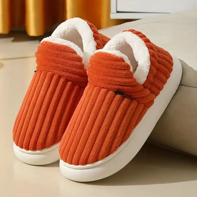 Thermal Slippers Vegan Fleece Lined Cushioned Sole