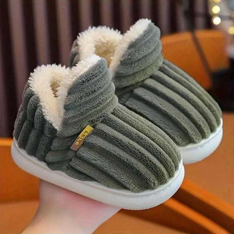 Thermal Slippers Vegan Fleece Lined Cushioned Sole