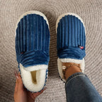 Thermal Slippers Vegan Fleece Lined Cushioned Sole