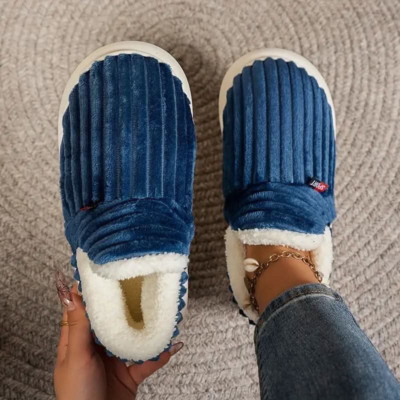 Thermal Slippers Vegan Fleece Lined Cushioned Sole