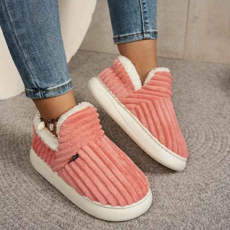 Thermal Slippers Vegan Fleece Lined Cushioned Sole