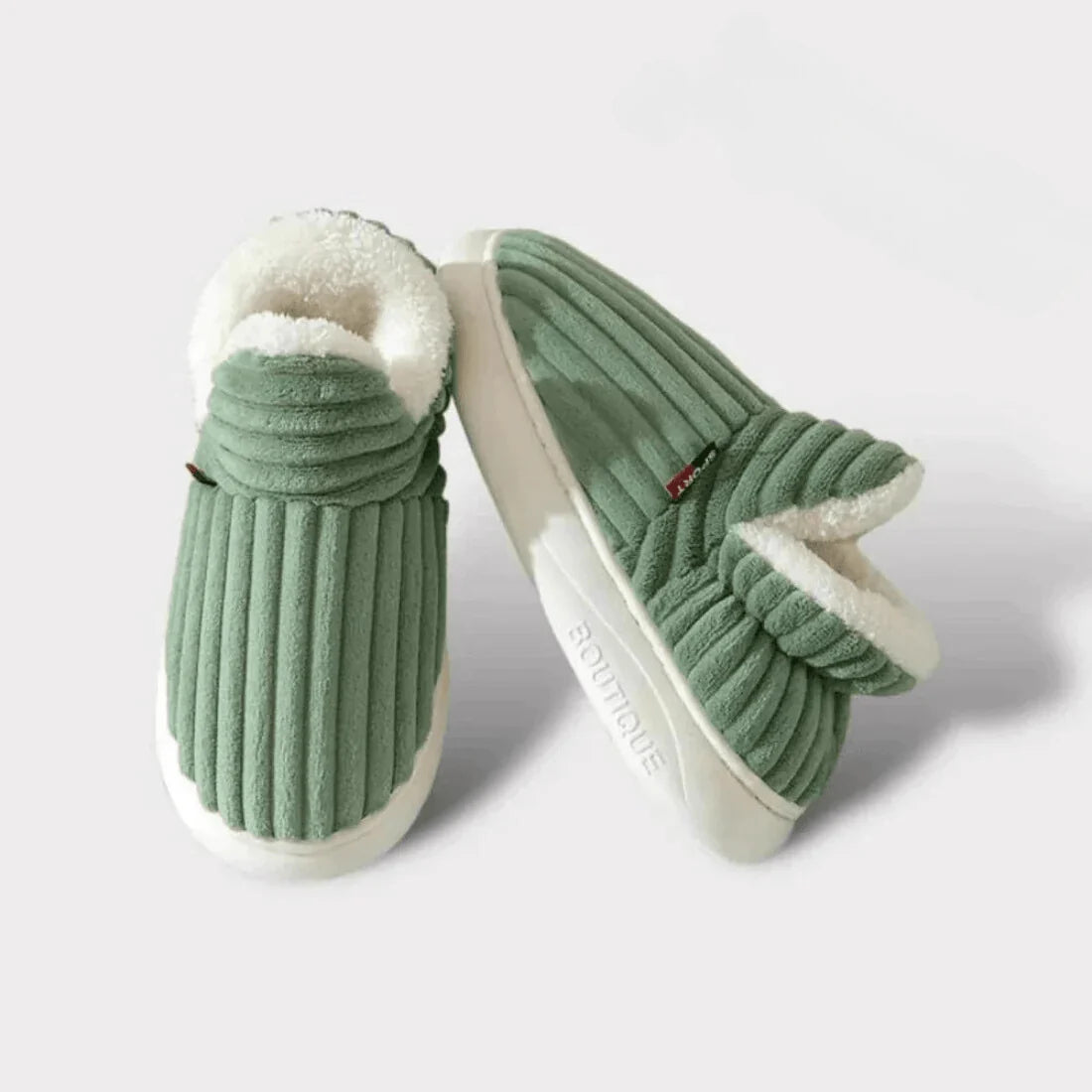 Thermal Slippers Vegan Fleece Lined Cushioned Sole