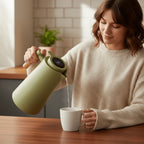 Thermos Bottle Double-Walled Stainless Steel Digital Temperature Lid