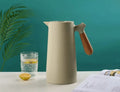 Thermos Jug Vacuum-Insulated Borosilicate Glass Wooden Handle