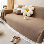 Thick Chenille Non-Slip Lace-Edged Sofa Cover